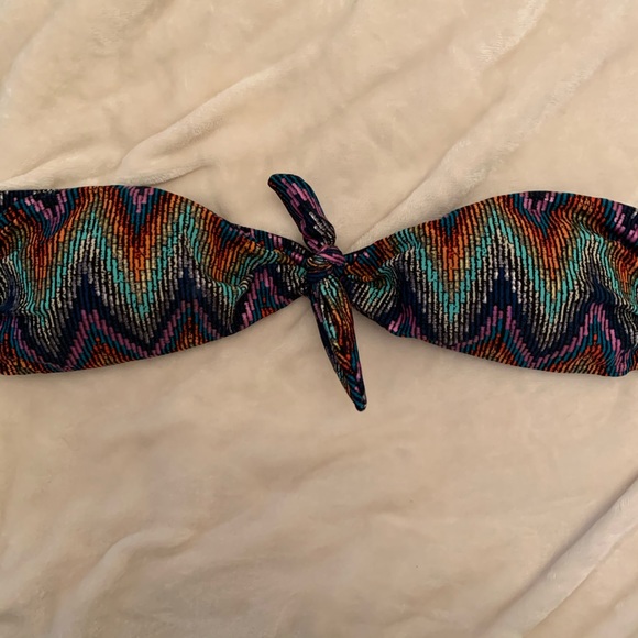 French connection multi colour bikini bandeau top - Picture 3 of 6